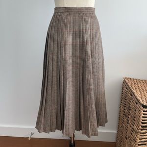 Ralph Lauren vintage wool pleated midi skirt